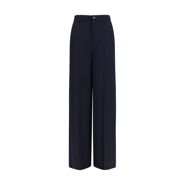 Gucci 68% Viscose 32% Silk trousers in blue