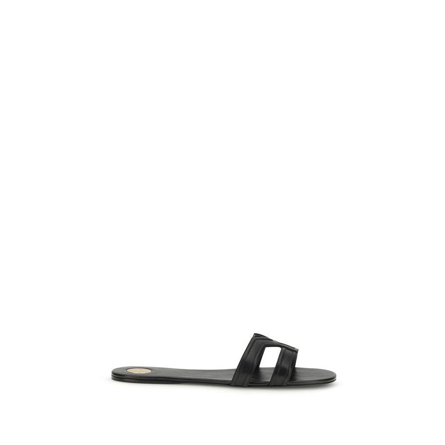 Saint Laurent 100% Calf Leather Bos Taurus sandals in black