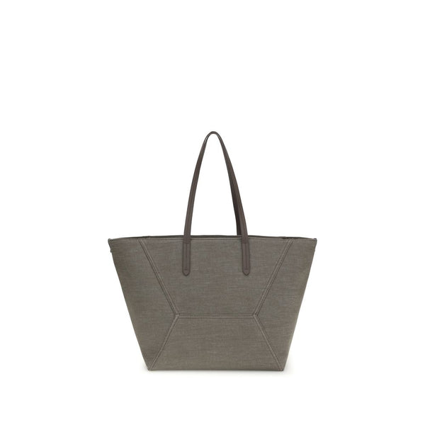 Brunello Cucinelli 100% Cotton tote bag in brown