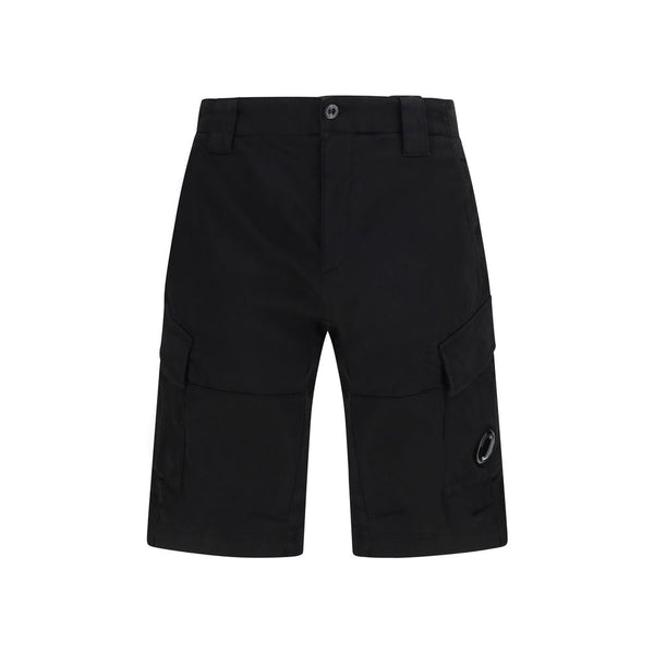 C.P. Company 98% Cotton 2% Elastane bermuda shorts in black