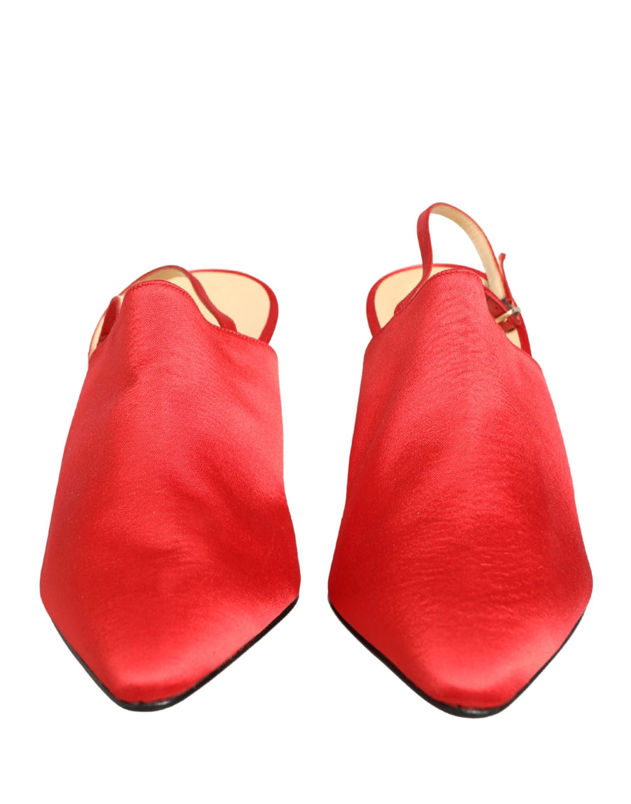 Dolce & Gabbana Suede slingback heel in red