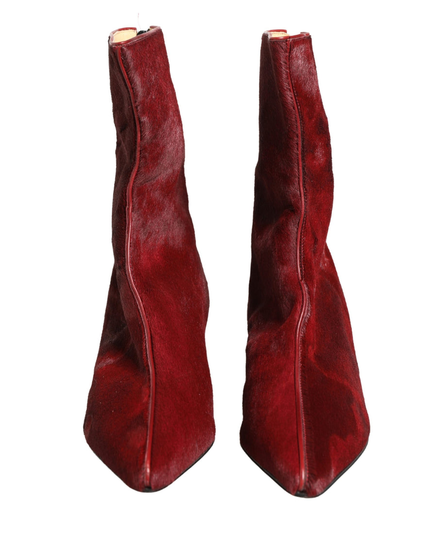 Dolce & Gabbana Fur boot in red