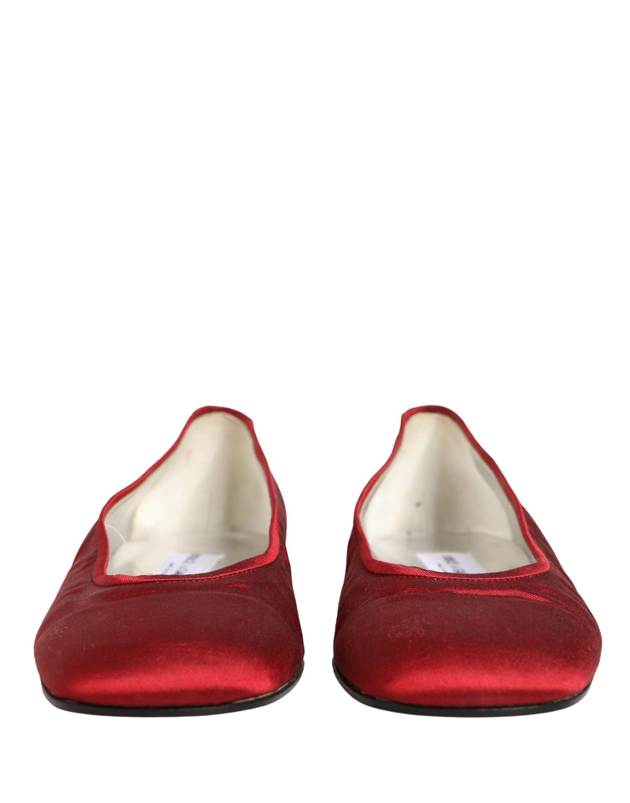 Dolce & Gabbana Satin flat in red