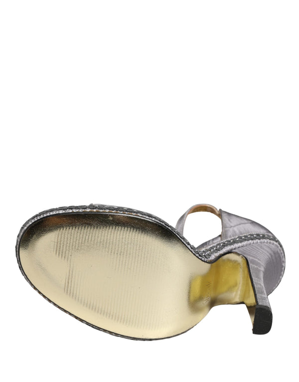 Dolce & Gabbana Leather sandal in gray