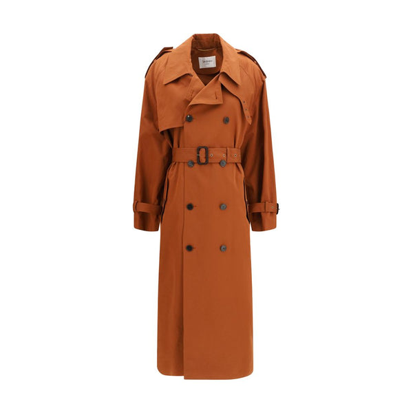 Saint Laurent 89% Cotton 11% Silk trench coat in brown