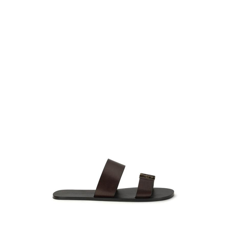 Saint Laurent 100% Calf Leather Bos Taurus sandals in brown