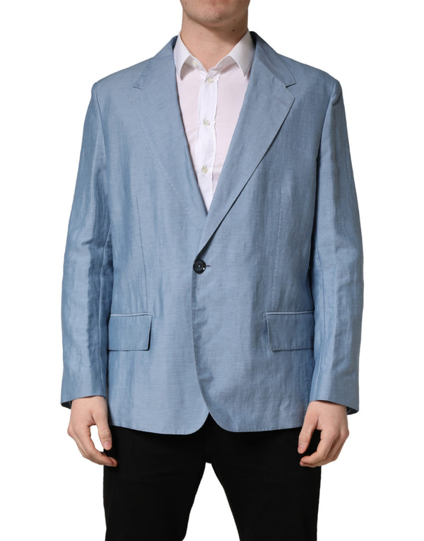 Dolce & Gabbana 62% Linen blazer in blue