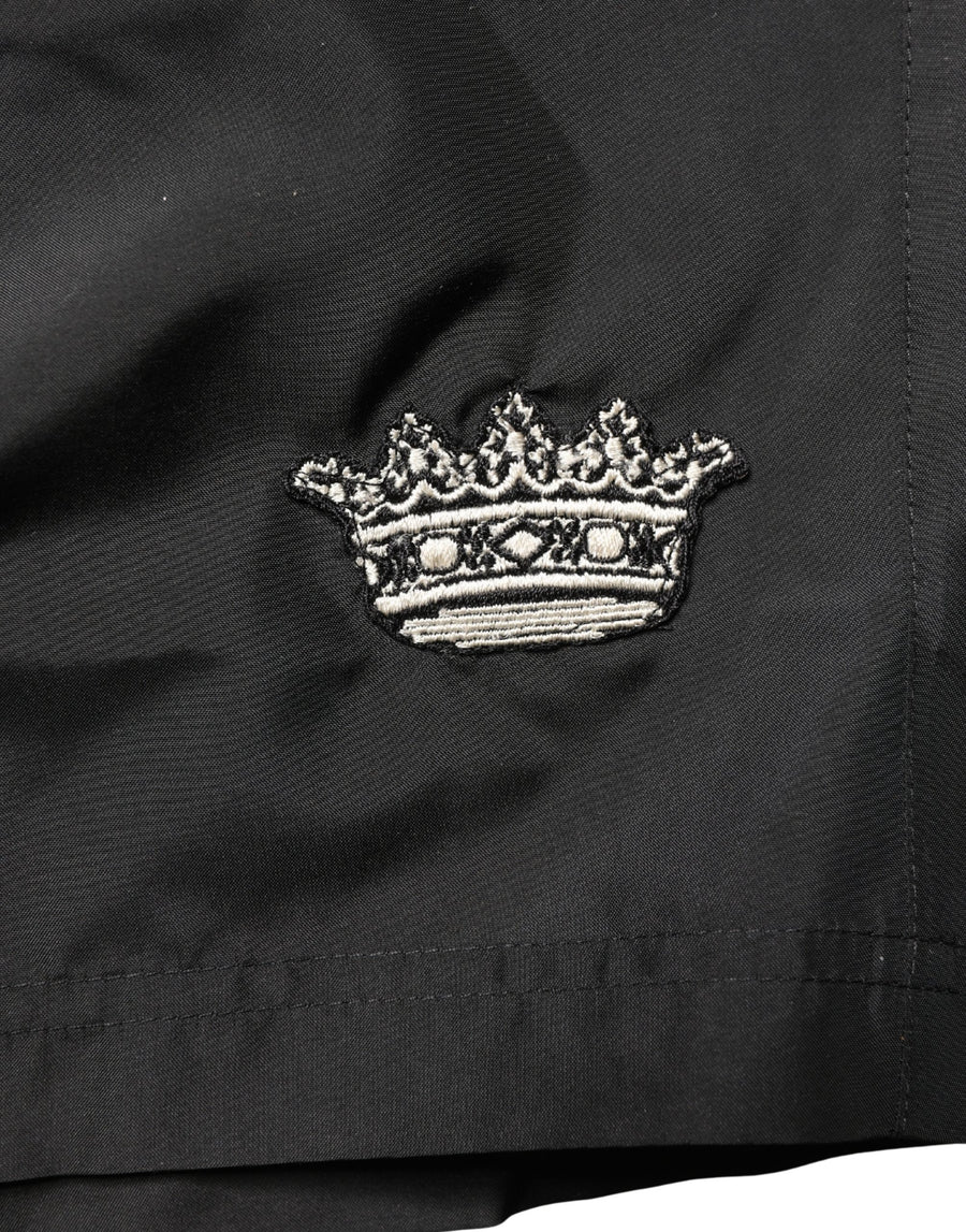 Dolce & Gabbana 100% Polyester swim shorts in black