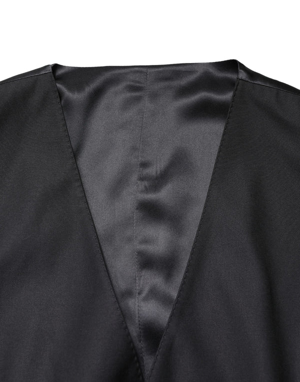Dolce & Gabbana 97% Virgin Wool vest in black
