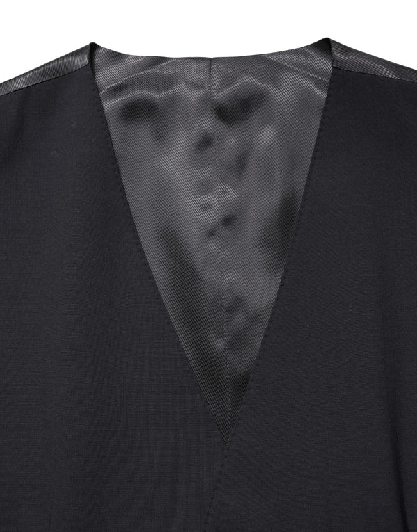Dolce & Gabbana 98% Virgin Wool 2% Elastane vest in black
