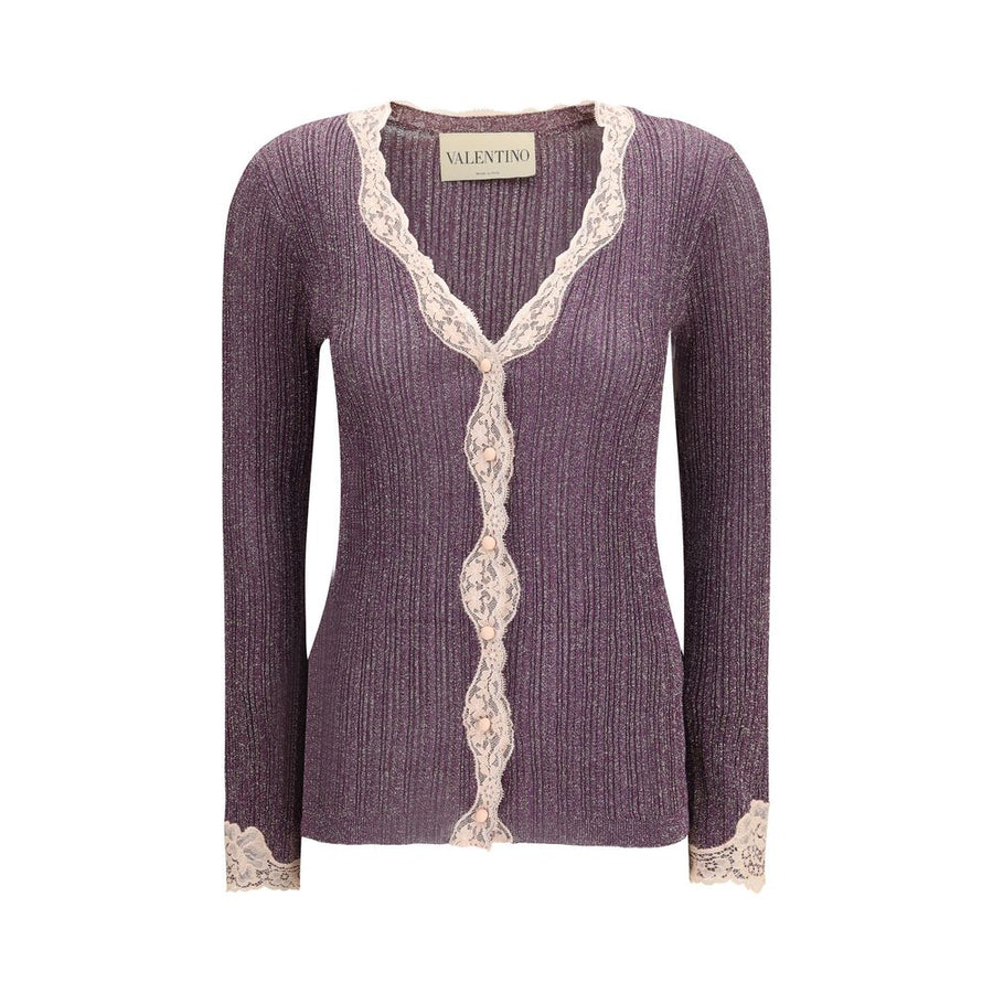 Valentino 81% Viscose cardigan in purple