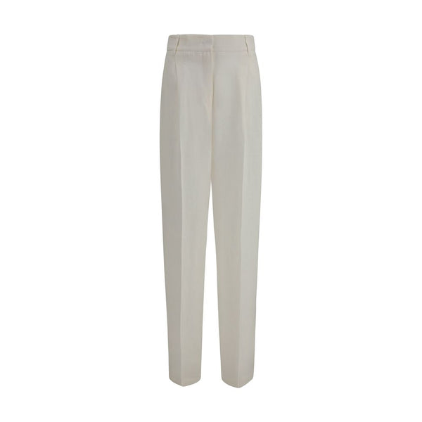 Max Mara 100% Linen trousers in white