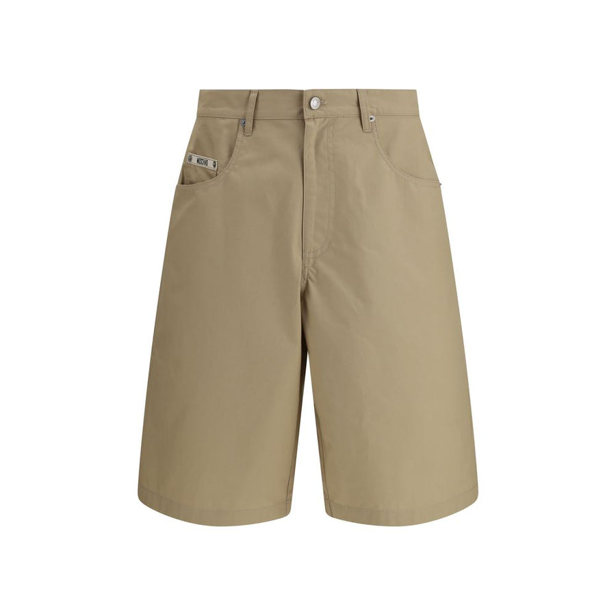 Moschino 100% Cotton bermuda shorts in beige