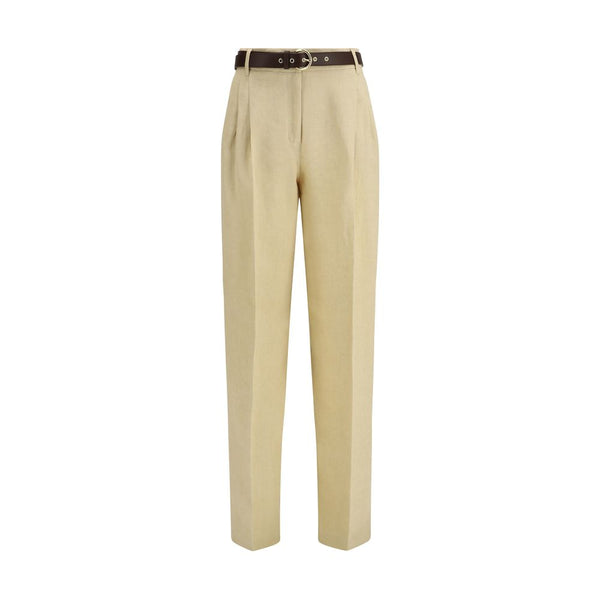 Max Mara 100% Linen trousers in beige