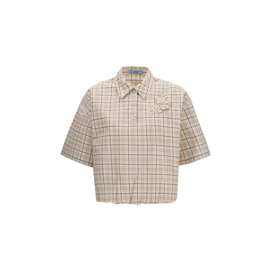 Prada 100% Poplin shirt in beige