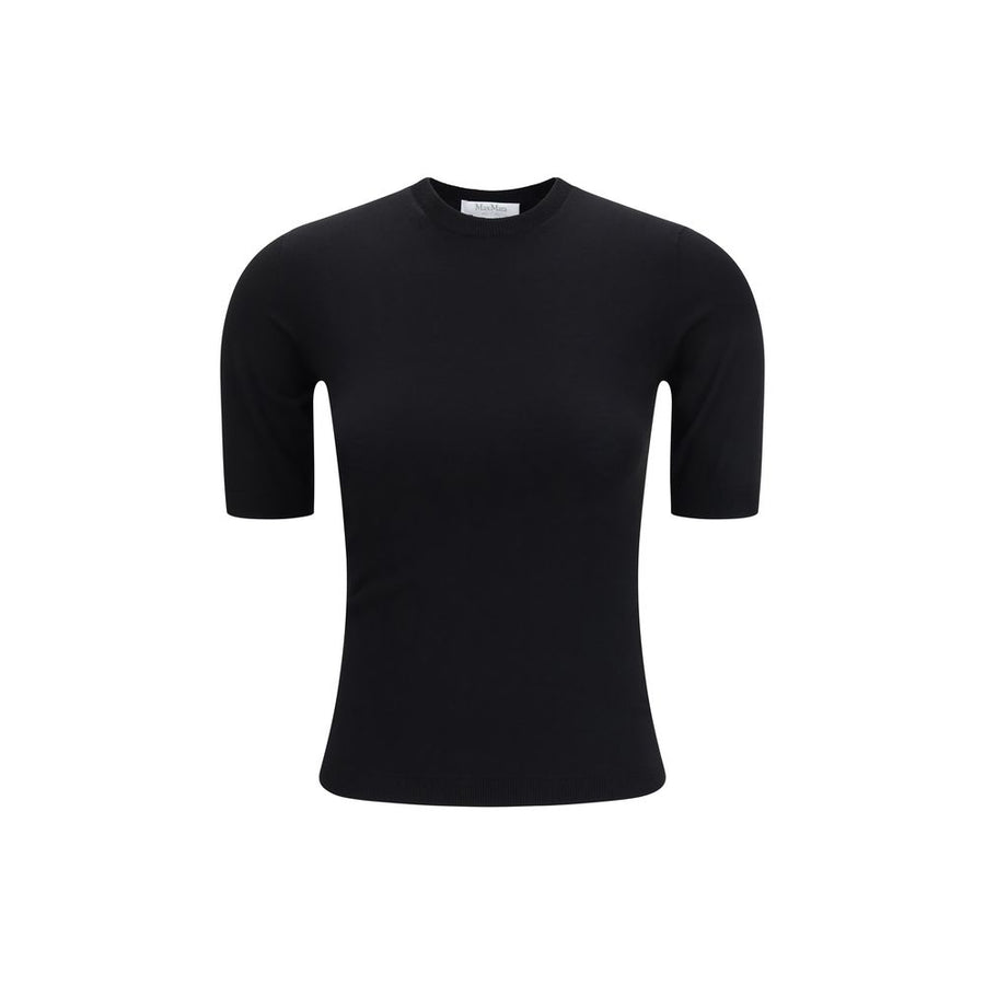 Max Mara 62% Viscose 38% Polyester t-shirt in black
