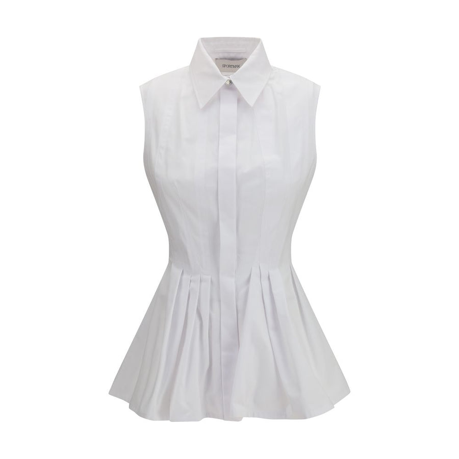 Max Mara 100% Cotton blouse in white