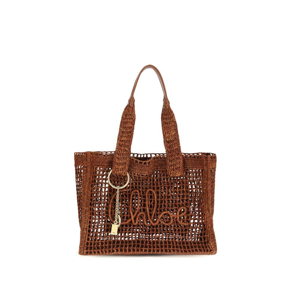 Chloé 100% Raffia tote bag in brown