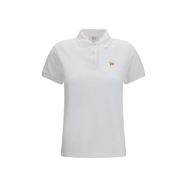 Maison Kitsuné 100% Cotton polo shirt in white