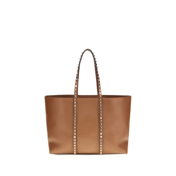 Valentino Garavani 100% Calf Leather Bos Taurus tote bag in brown