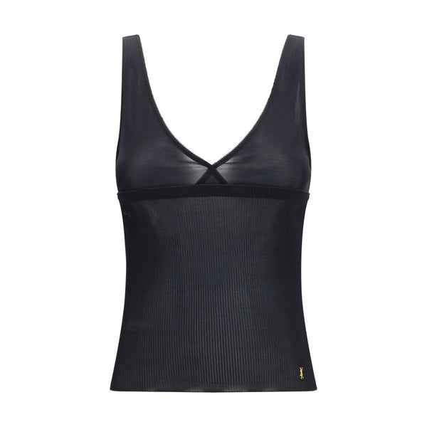 Saint Laurent 100% Silk tank top in black