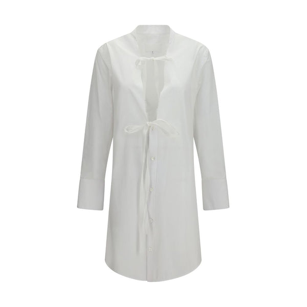 Maison Margiela 100% Cotton shirt dress in white