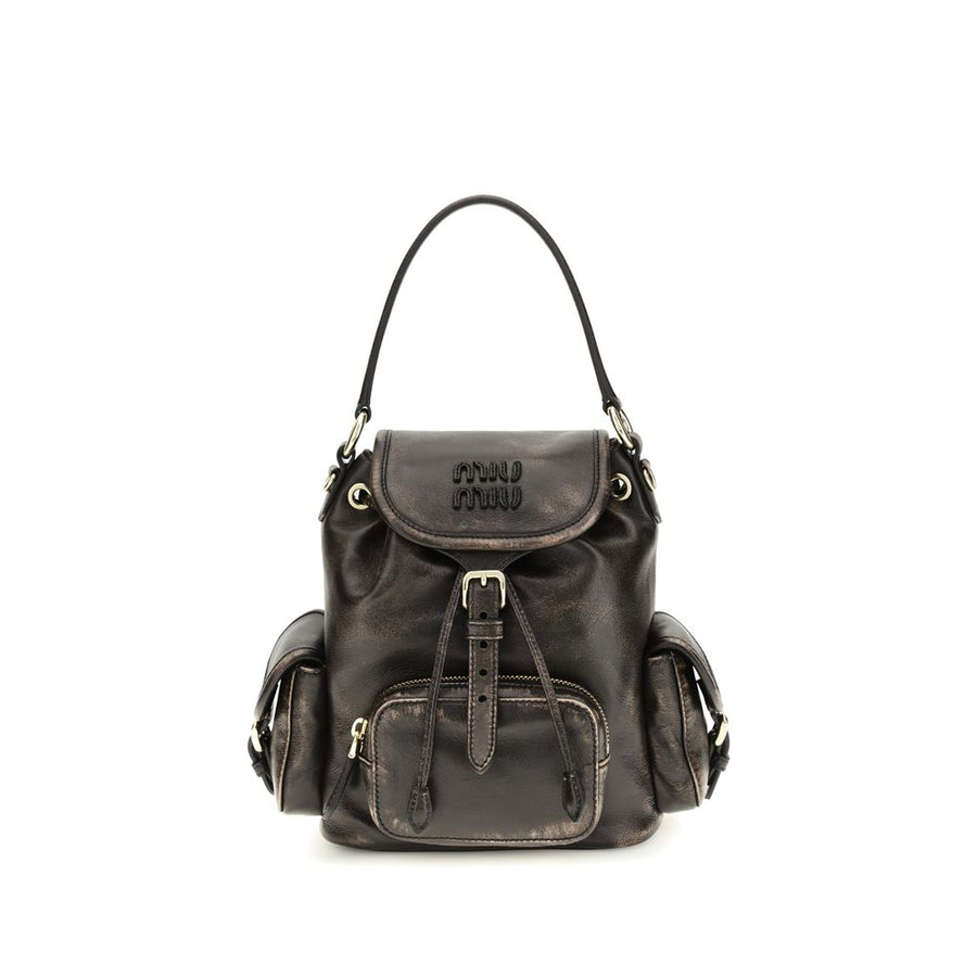 Miu Miu 100% Calf Leather Bos Taurus shoulder bag in brown