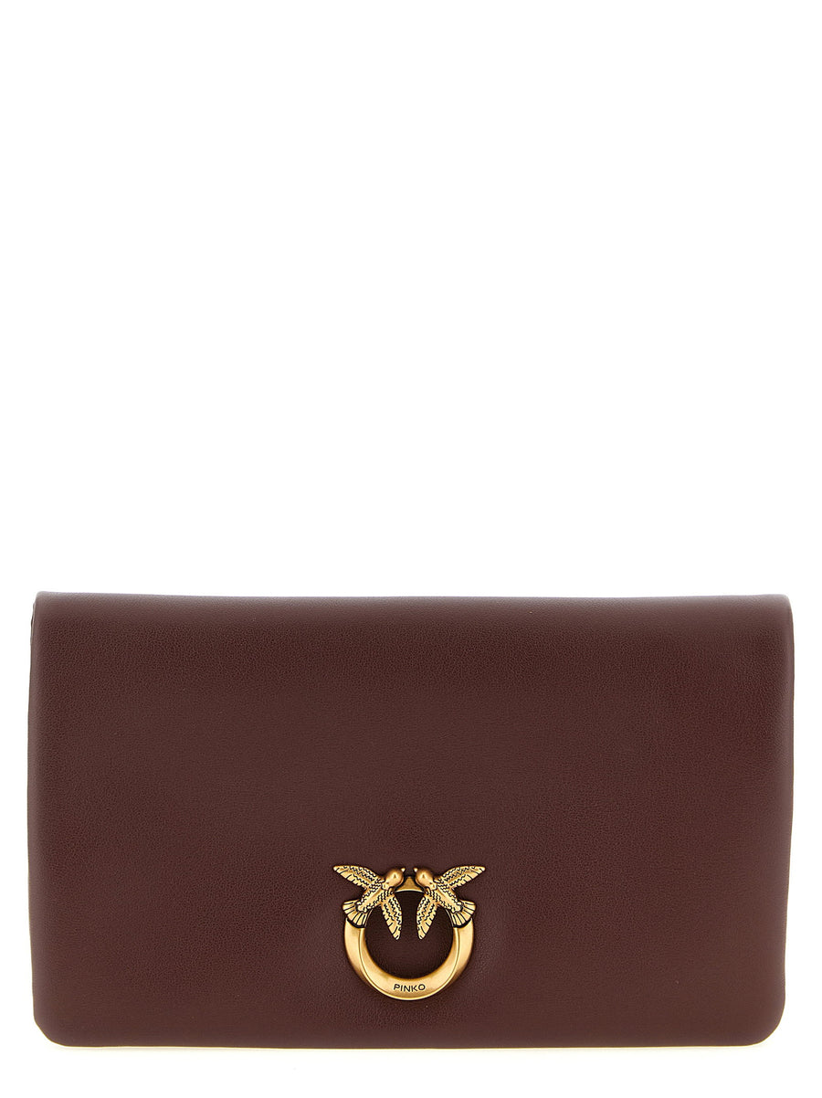 Pinko Love Click Clutch — Burgundy