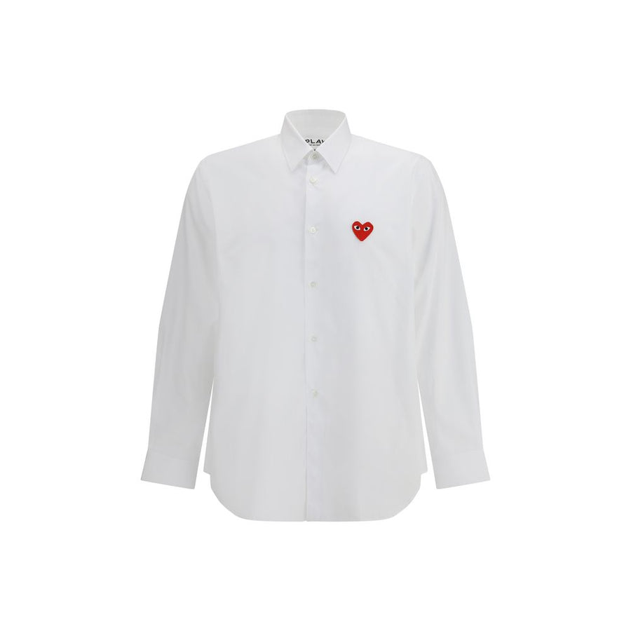 Comme Des GarçOns Play 100% Cotton shirt in white