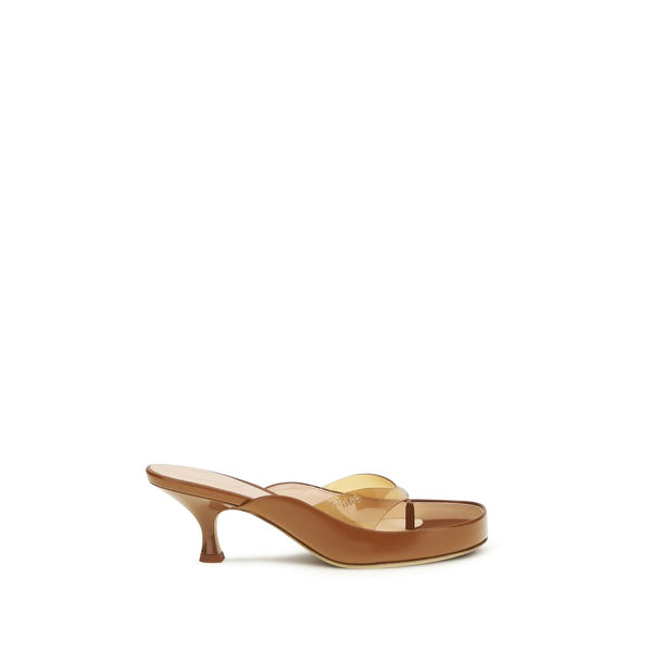 Chloé 50% Calf Leather Bos Taurus sandal in brown