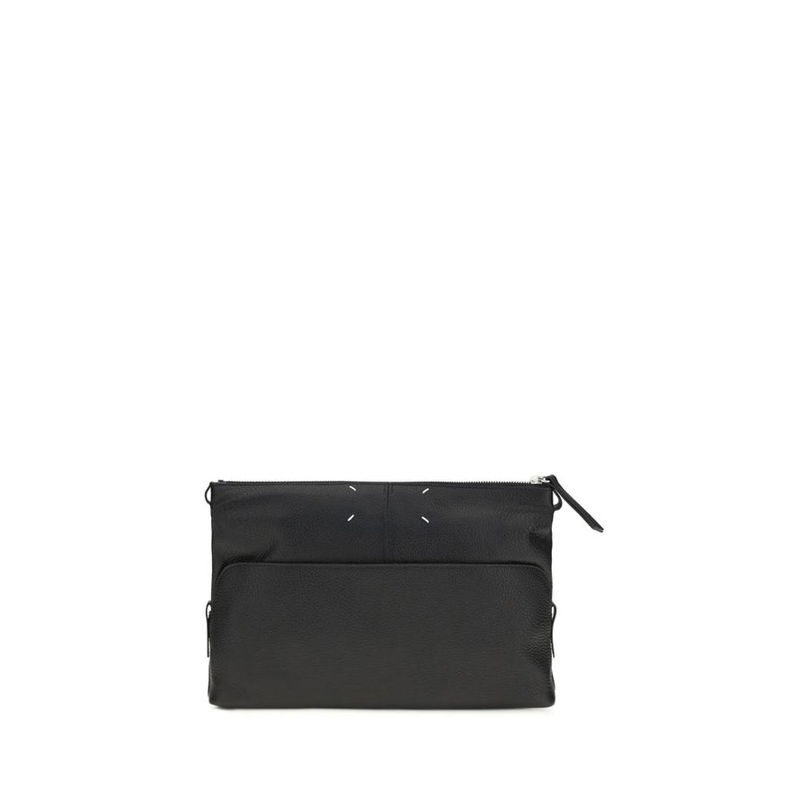 Maison Margiela 100% Calf Leather Bos Taurus clutch in black