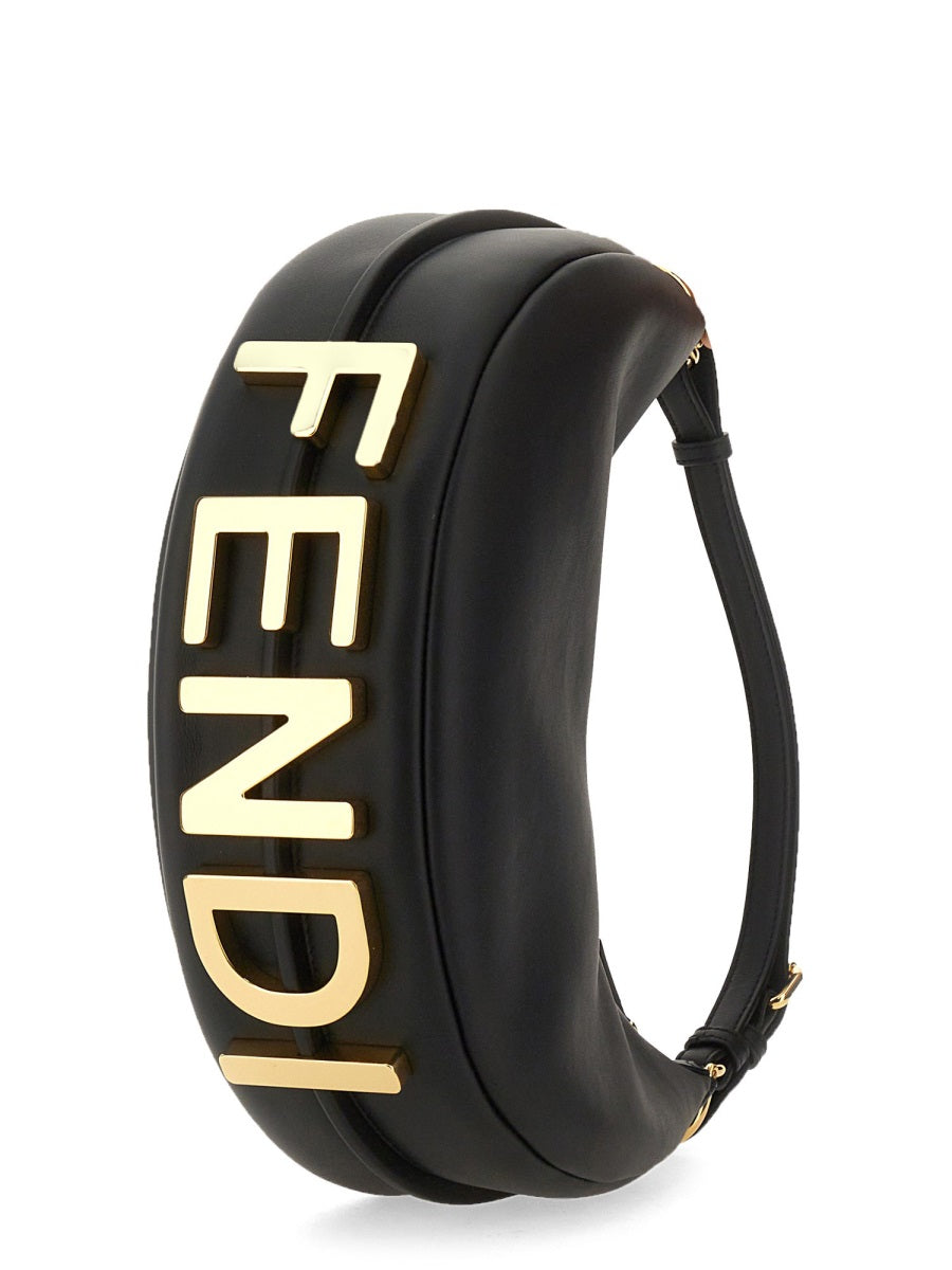 Small Bag Fendigraphy Black Leather Handbags