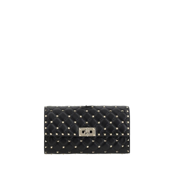 Valentino Garavani 100% Calf Leather Bos Taurus shoulder bag in black
