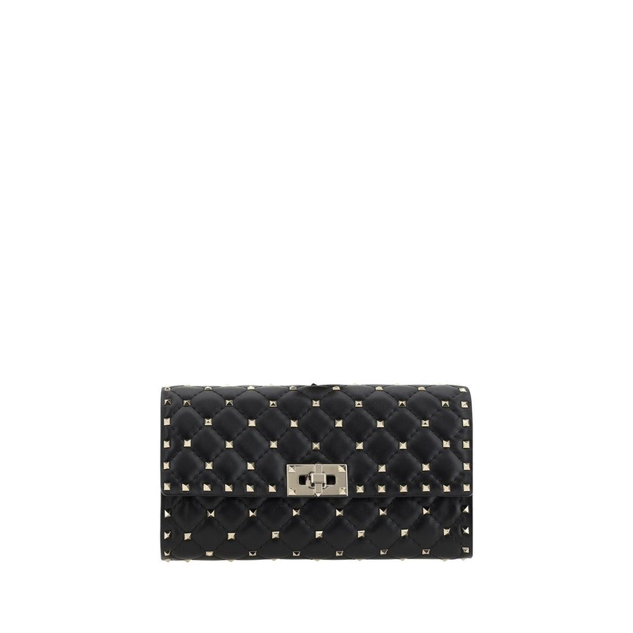 Valentino Garavani 100% Calf Leather Bos Taurus shoulder bag in black