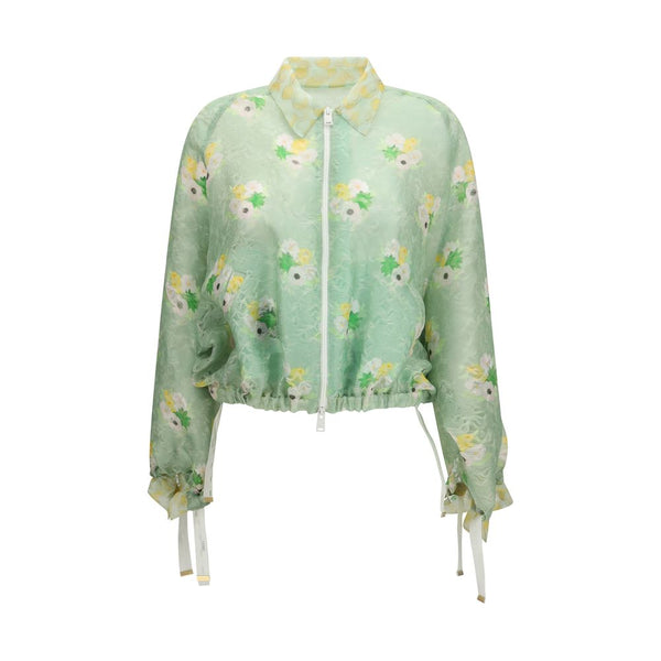 Fendi 56% Silk jacket in green