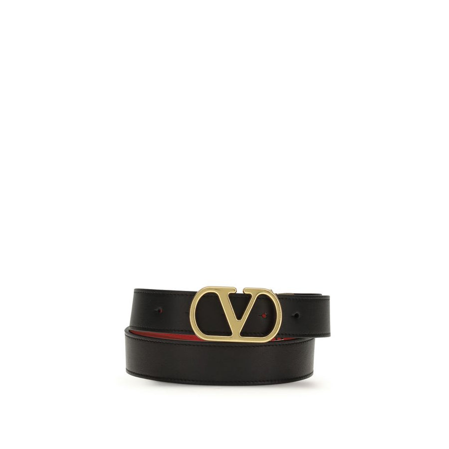 Valentino Garavani 100% Calf Leather Bos Taurus belt in black