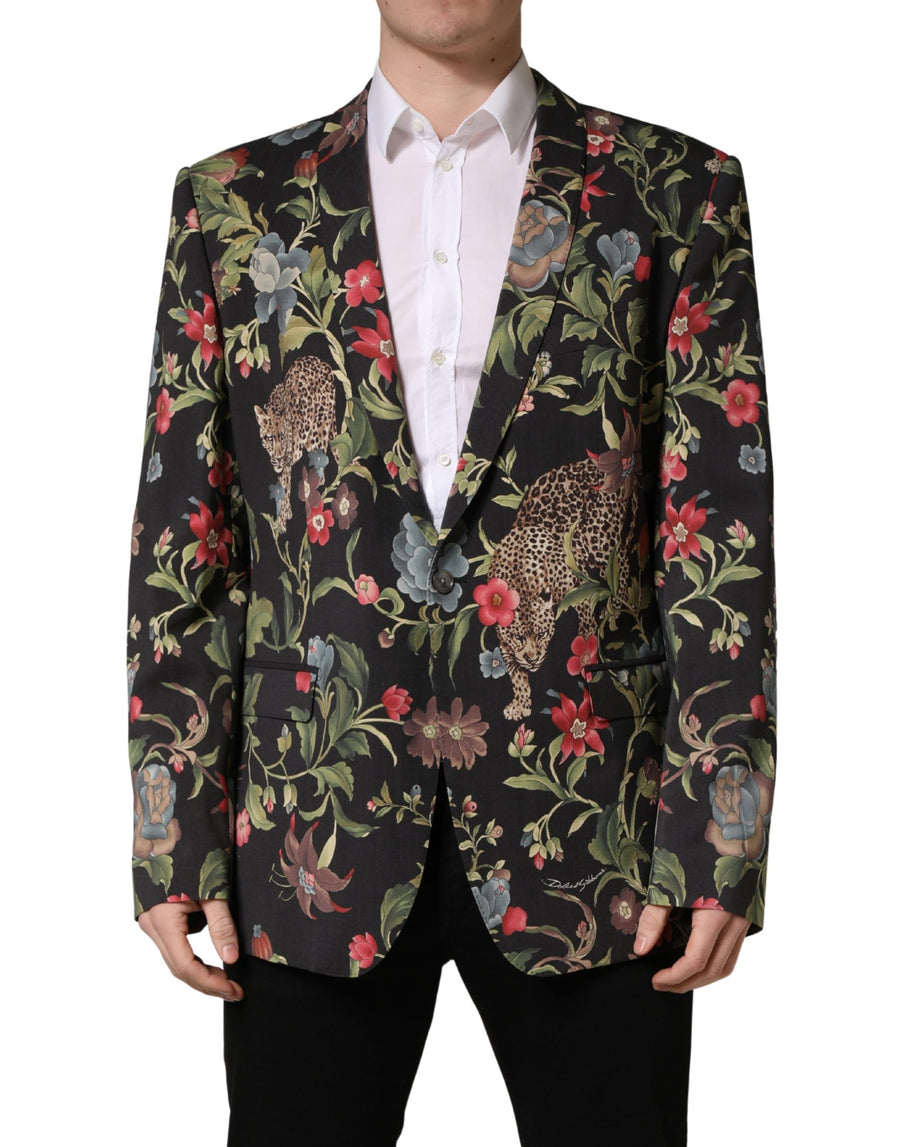 Dolce & Gabbana 3% Elastane 97% Virgin Wool; Lining: 90% Silk 10% Viscose blazer in black