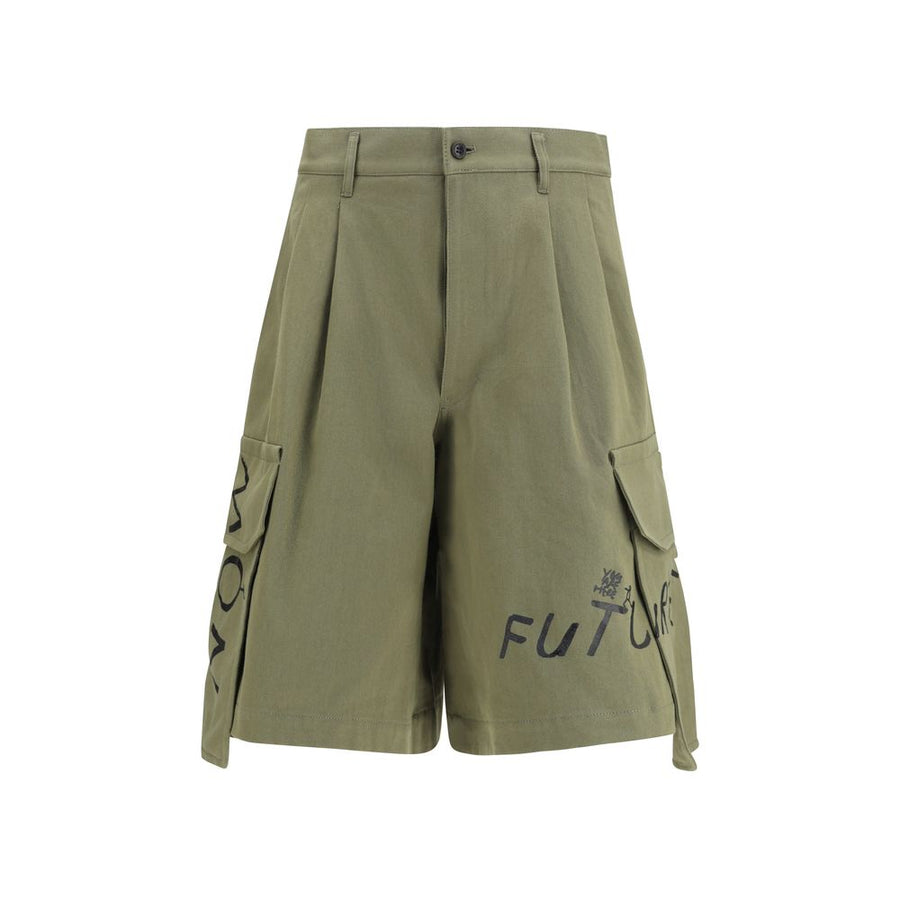 Comme des Garçons 100% Cotton bermuda shorts in green