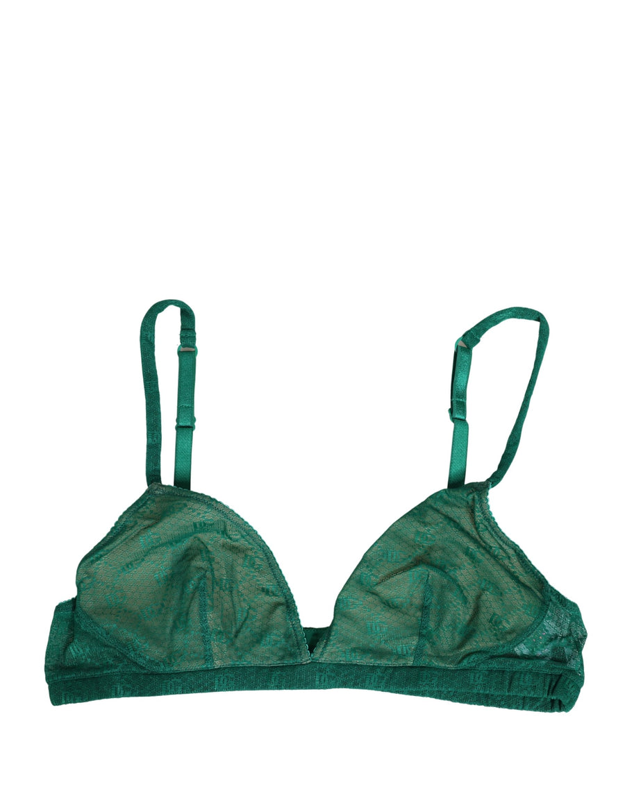 Dolce & Gabbana 92% Nylon soft cup bra in green