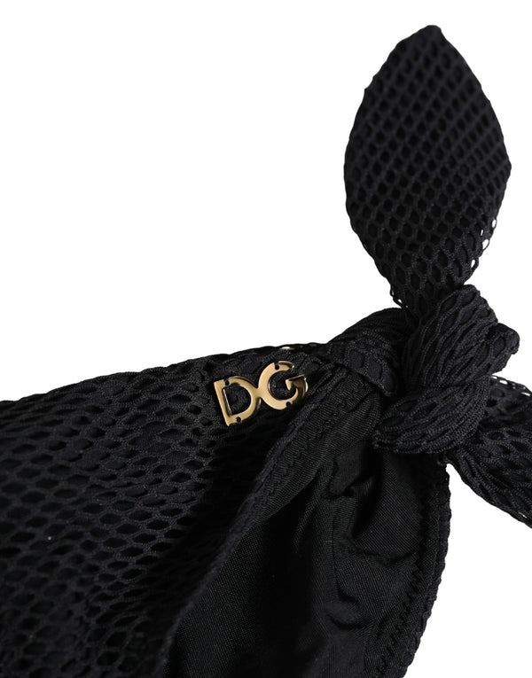 Dolce & Gabbana 12% Elastane 88% Nylon; Lining: 19% Elastane 81% Nylon bikini bottom in black