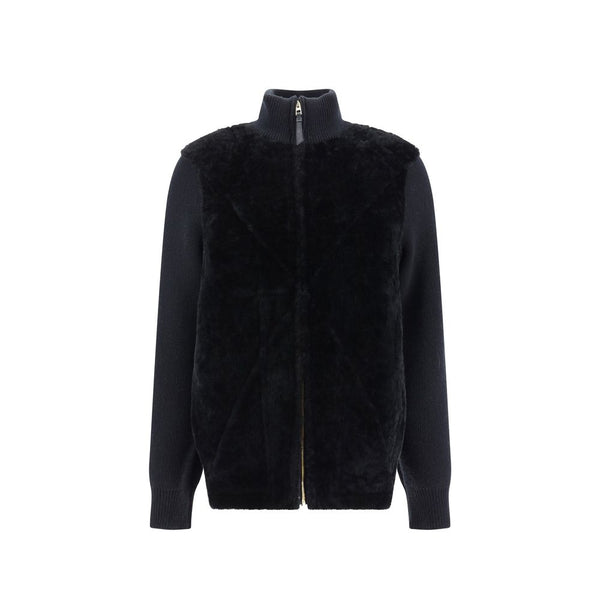 Loewe 100% Shearling coat in black