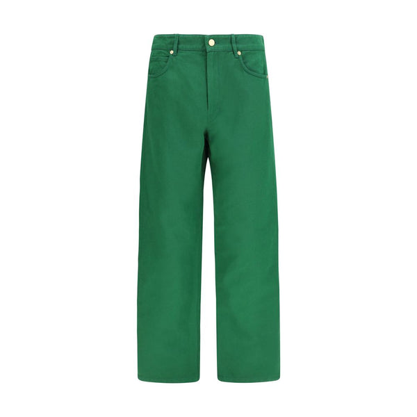 'S Max Mara 59% Cotton 41% Linen trousers in green
