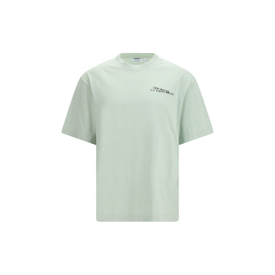 Off-White 100% Cotton t-shirt in green
