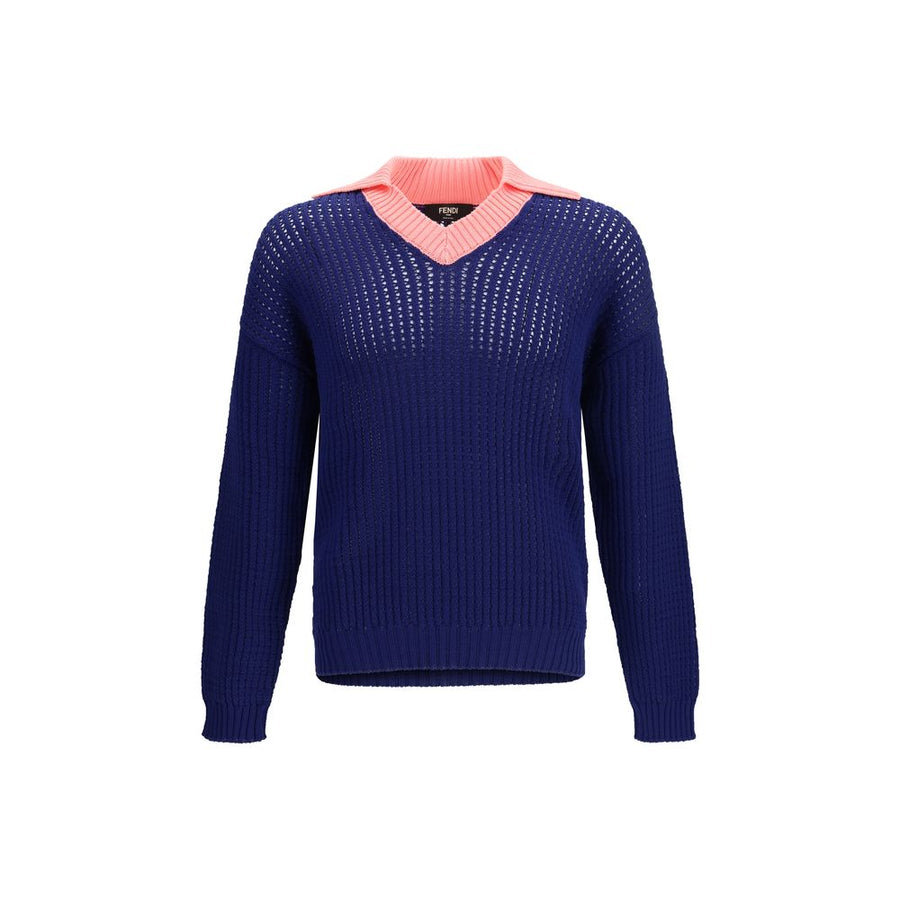 Fendi 100% Cotton sweater in navy