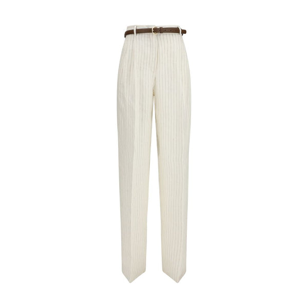 Max Mara 100% Linen trousers in beige