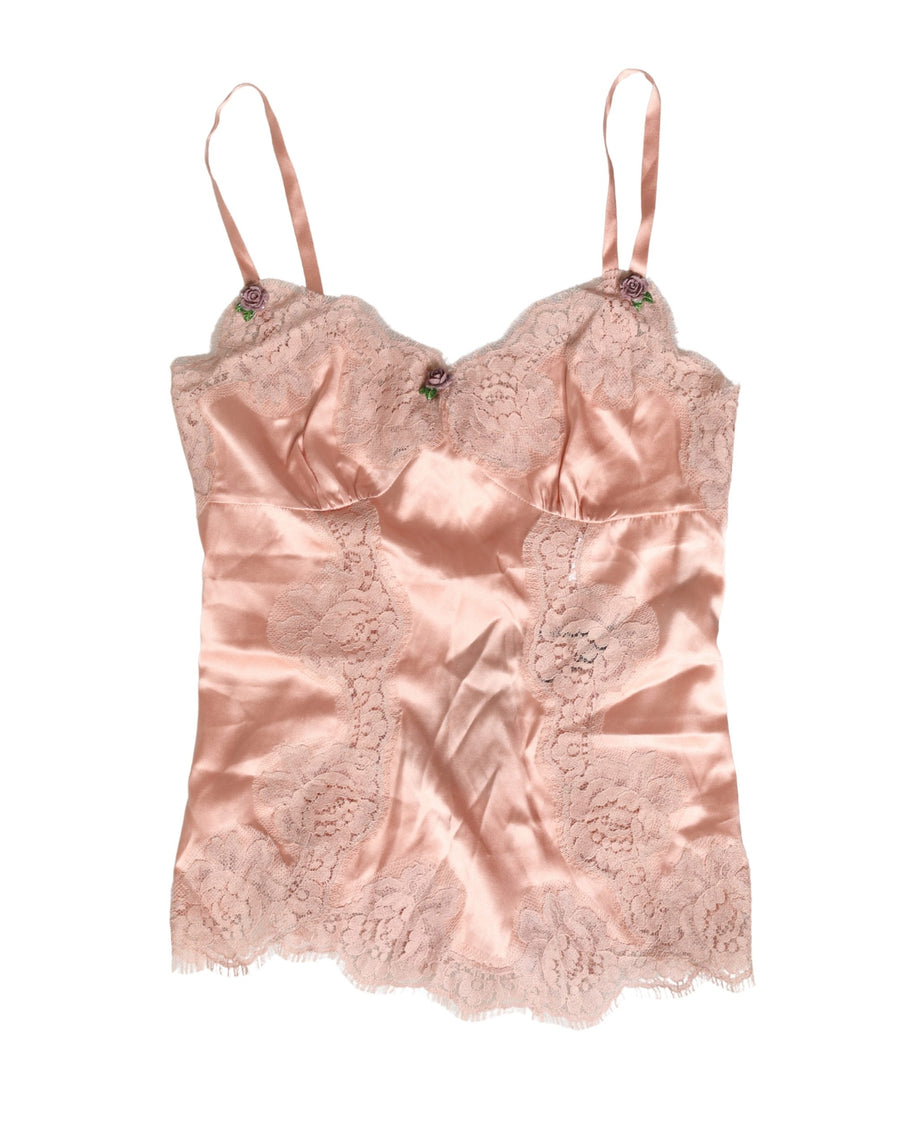 Dolce & Gabbana 75% Silk tank top in pink