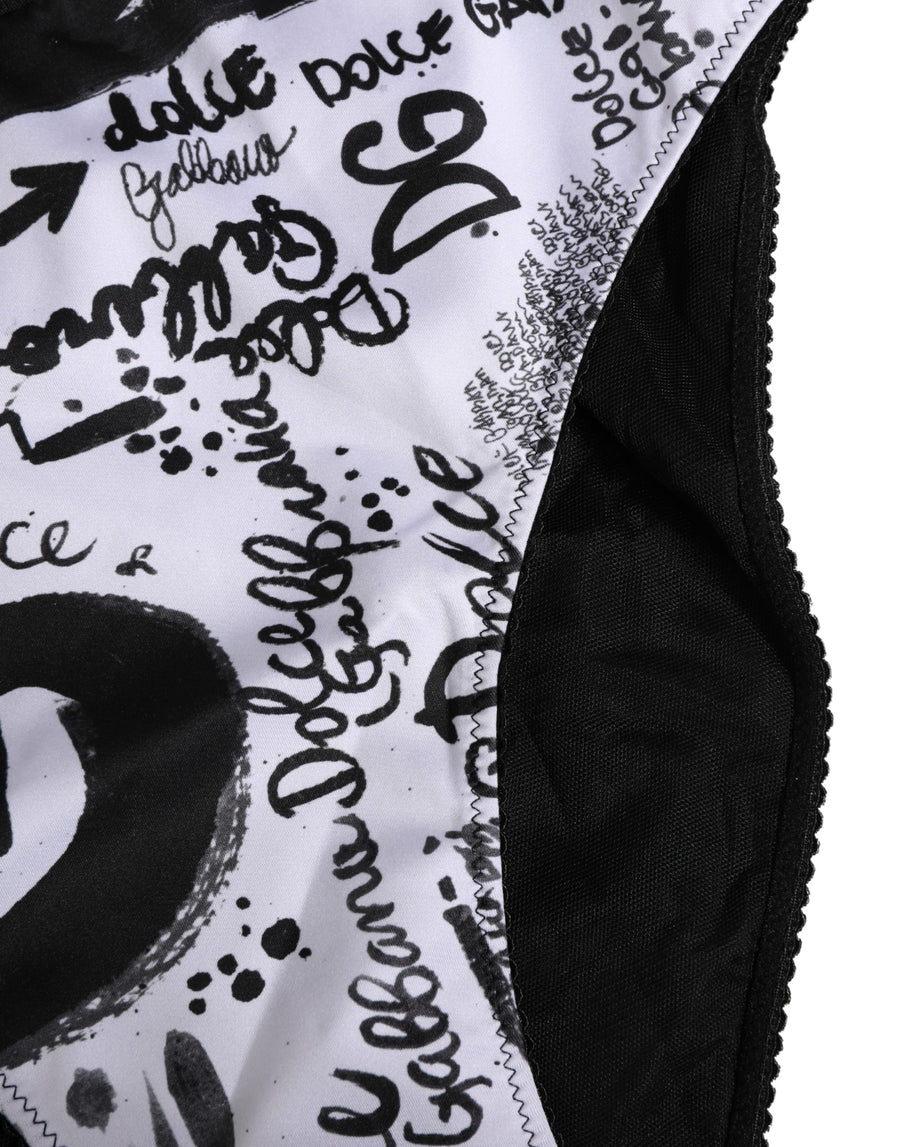 Dolce & Gabbana 50% Nylon 20% Elastane 30% Polyester; Lining: 80% Nylon 20% Elastane brief in black