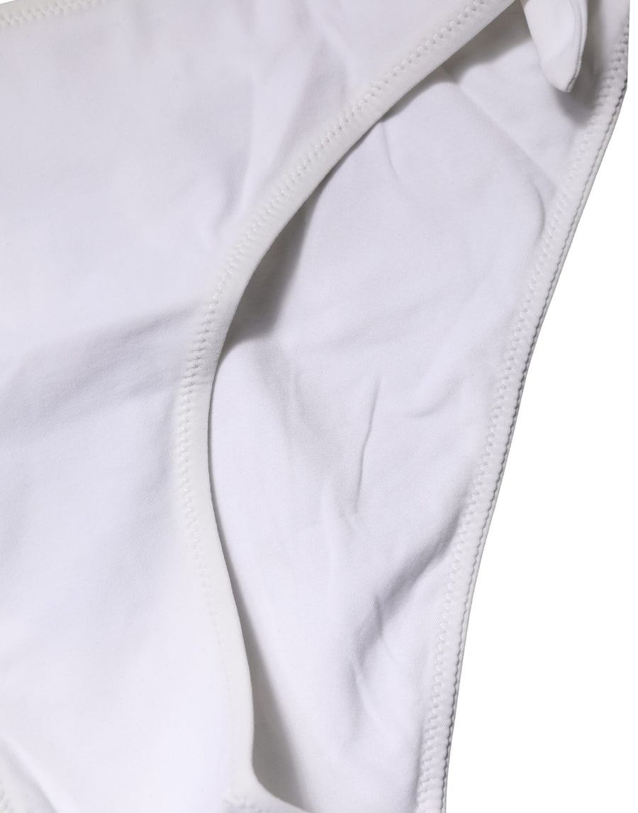 Dolce & Gabbana 25% Elastane 75% Nylon; Lining: 20% Elastane 80% Nylon bikini bottom in white