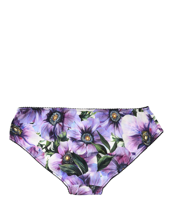 Dolce & Gabbana 94% Silk 6% Elastane brief panty in purple