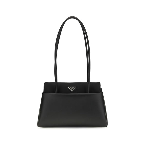 Prada 100% Calf Leather Bos Taurus shoulder bag in black